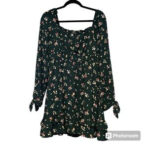 NWT Floral pattern milkmaid mini dress